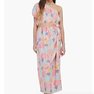 NWT America & Beyond Cotton Candy One Shoulder Dress